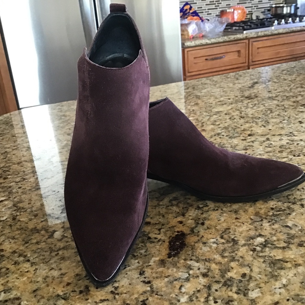 Marc Fisher Ltd Yamir Suede Bootie In A Burgundy … - image 1